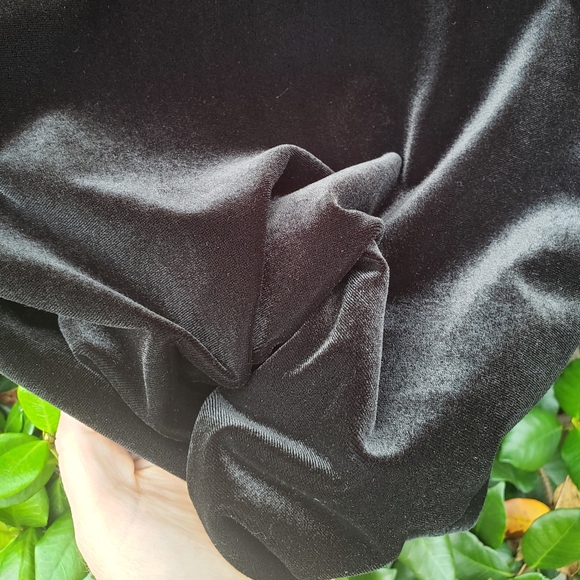 New! Talbots Petities black velvet mock neck top - Picture 5 of 9